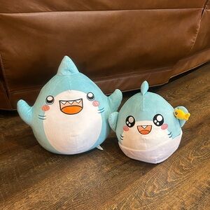Lankybox Thicc Shark & Baby Thicc Shark Plushies